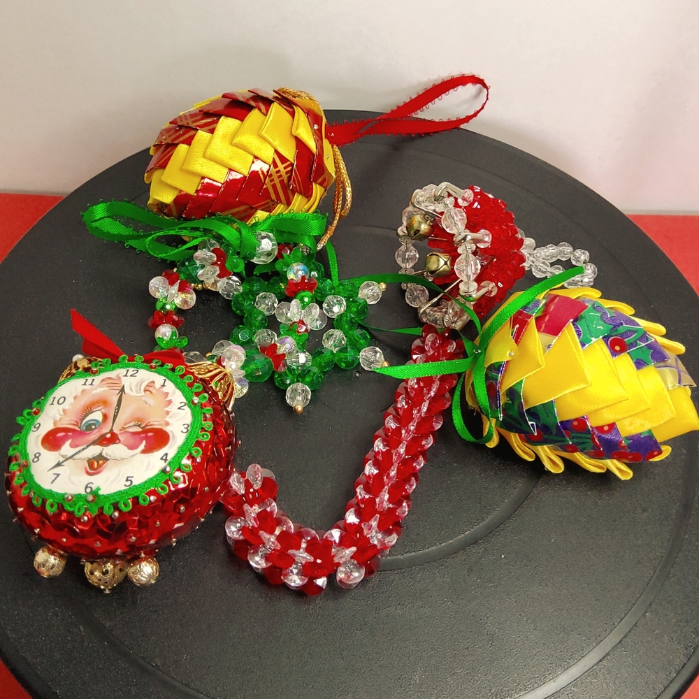 Handmade Christmas Ornaments lot of seven - Picture 8 of 8